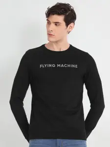 Flying Machine Typography Printed Cotton Sweatshirt