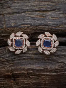 Kushal's Fashion Jewellery Rose Gold-Plated CZ-Embellished Bridal Adjustable Finger Ring