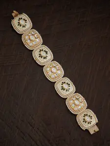 Kushal's Fashion Jewellery Ethnic Kundan Link Bracelet