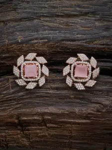 Kushal's Fashion Jewellery Embellished Bridal Rhodium-Plated Dome Shaped Jhumkas