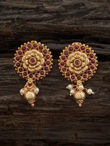 Kushal's Fashion Jewellery Gold-Plated Drop Earrings
