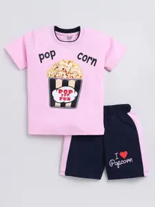 Toonyport Boys Graphic Pure Cotton Printed T-shirt With Shorts
