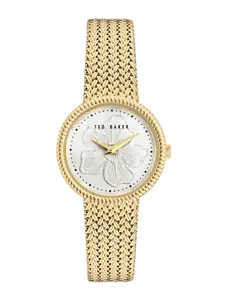 Ted Baker Women Brass Embellished Dial & Bracelet Style Straps Analogue Watch BKPEMF302
