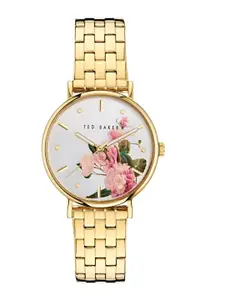 Ted Baker Women Printed Dial & Bracelet Style Straps Analogue Watch BKPPHF309