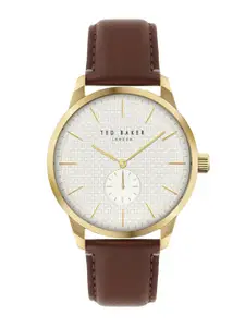 Ted Baker Men Water Resistance Leather Analogue Watch BKPBTS301