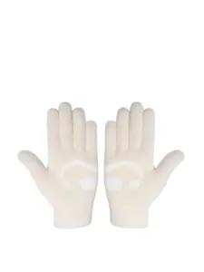 LOOM LEGACY Women Knitted Design Acrylic Hand Gloves