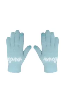 LOOM LEGACY Women Knitted Design Winter Acrylic Woollen Hand Gloves