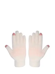 LOOM LEGACY Women Winter Acrylic Woolen Printed Hand Gloves