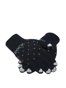 LOOM LEGACY Women Knitted Design Acrylic Wool Hand Gloves