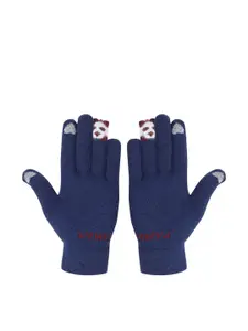 LOOM LEGACY Women Knitted Design Acrylic Hand Gloves