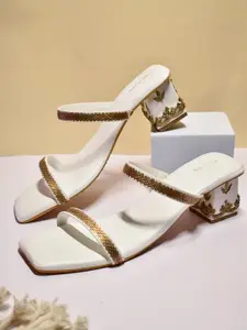 SHRIVAS BY ARCHITA MEHTA Ethnic Embellished Block Heels