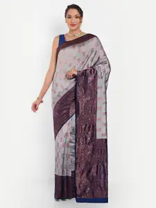 Areca Designer Ethnic Motifs Woven Design Zari Kanjeevaram Saree