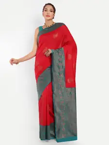 Areca Designer Ethnic Motifs Woven Design Zari Banarasi Saree