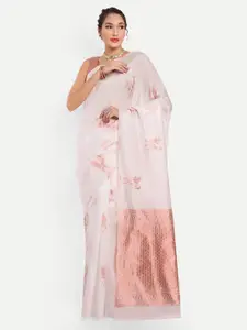 Areca Designer Floral Woven Design Zari Banarasi Saree