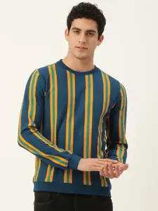 Peter England Men Striped Sweatshirt