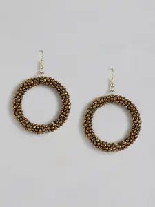 RICHEERA Gold-Plated Circular Hoop Earrings