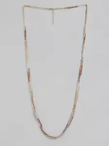 RICHEERA Gold-Plated Beaded Double-Layered Necklace