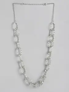 RICHEERA Silver-Plated Linked-Chain Design Necklace