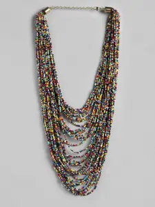 RICHEERA Beaded Multi-Layered Statement Necklace