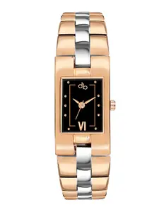 DressBerry Black Women Embellished Dial & Stainless Steel Straps Analogue DB-012