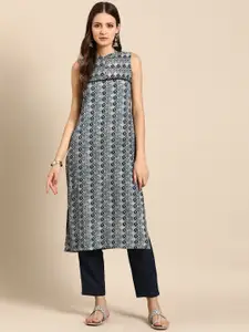 Anouk Women Abstract Printed Straight Kurta