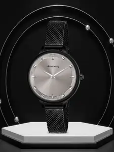 DressBerry Black Women Embellished Dial & Analogue Watch HOBDB-147-BK