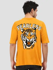 Leotude Graphic Printed Drop Shoulder Sleeves Oversized Casual T-shirt