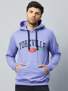 Club York Typography Printed Hooded Fleece Sweatshirt