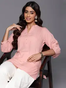 Libas Mandarin Collar Puff Sleeves Kurti