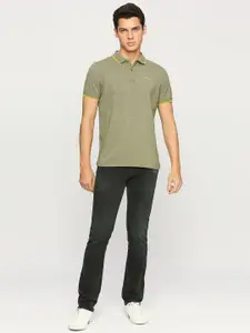 Pepe Jeans Polo Collar Self Design T-shirt