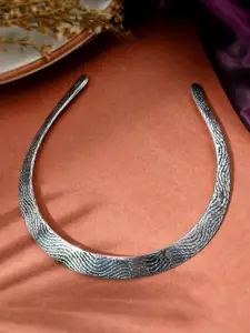 Sanjog Oxidized Silver Plated Hasli Bohemian Tribal Choker Statet Necklace