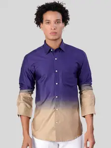 FRENCH CROWN Standard Ombre Printed Cotton Casual Shirt