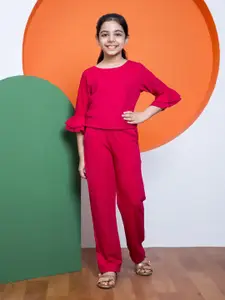 NEUDIS Girls Bell Sleeve Top With Trousers