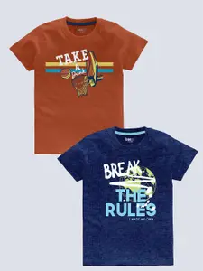 BAESD Boys Pack Of 2 Typography Printed Cotton T-shirtBoys Pack Of 2 Cotton T-Shirt