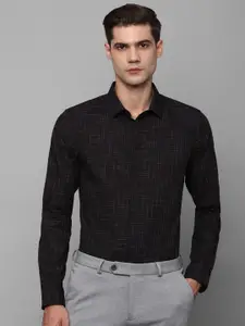 Louis Philippe Slim Fit Opaque Checked Pure Cotton Formal Shirt