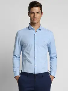 Peter England Slim Fit Striped Formal Shirt