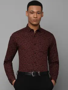 Allen Solly Slim Fit  Floral Printed Spread Collar Cotton Formal Shirt