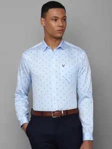 Allen Solly Slim Fit  Micro Ditsy Printed Spread Collar Cotton Formal Shirt