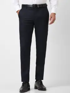 Peter England Men Mid Rise Formal Trousers