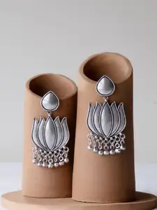 Infuzze Silver-Plated Quirky Drop Earrings