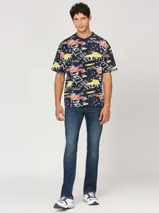 Pepe Jeans Typographic Printed Oversized Pure Cotton T-shirt