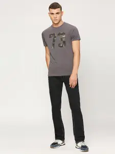 Pepe Jeans Typography Printed Pure Cotton Slim Fit T-shirt