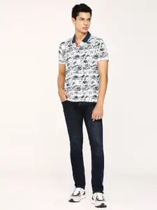 Pepe Jeans Conversational Printed Polo Collar Cotton Regular T-shirt