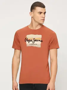 Pepe Jeans Typography Printed Slim Fit Cotton T-shirt