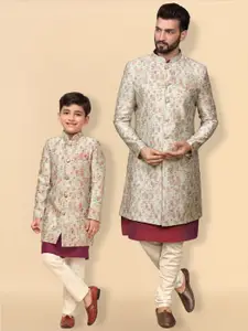 KISAH Boys Kurta Indowestern Sherwani Set