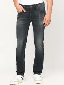 Pepe Jeans Men Slim Fit Low-Rise Clean Look Heavy Fade Stretchable Jeans