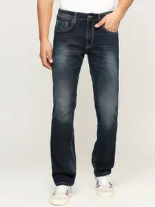 Pepe Jeans Men Regular Fit Mid-Rise Clean Look Stretchable Cotton Jeans