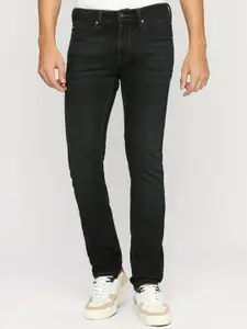 Pepe Jeans Men Slim Fit Mid-Rise Clean Look Stretchable Jeans