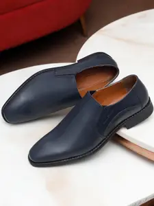 Louis Stitch Men Prussian Blue Premium Italian Leather Formal Slip-On Shoes