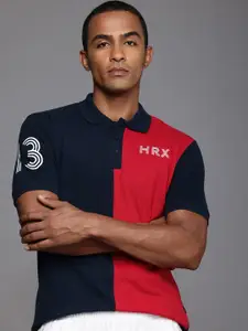 HRX by Hrithik Roshan Men Colourblocked Polo Collar T-shirt